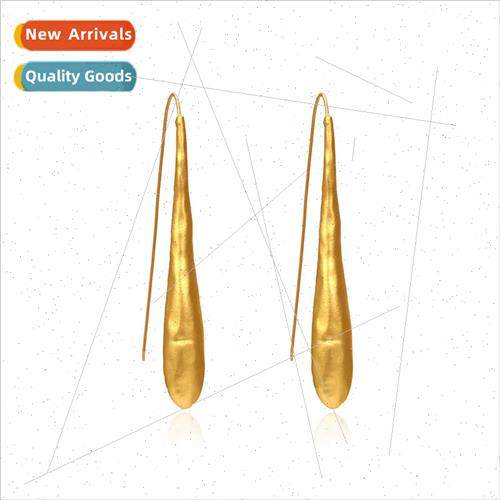 simple alloy retro exaggerated geometric long ear hook tempe