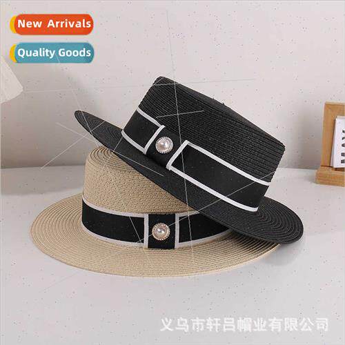 Spring Summer celebry flat top bowler hat England retro lera