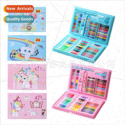 86 Childrens Paintbrush Set Watercolor Pencils Crayons Paint