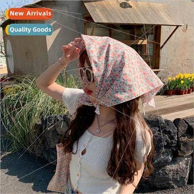 Spring summer new Korean  small floral head scarf small fres