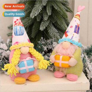 New faceless gnome Rudolph Valentine Day birthday doll windo
