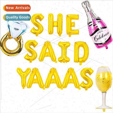 Bridal bachelorette night theme party gas SHESAID ball decor