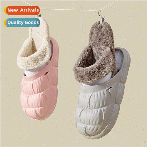 Waterproof cotton slippers womens fall and winter home remov