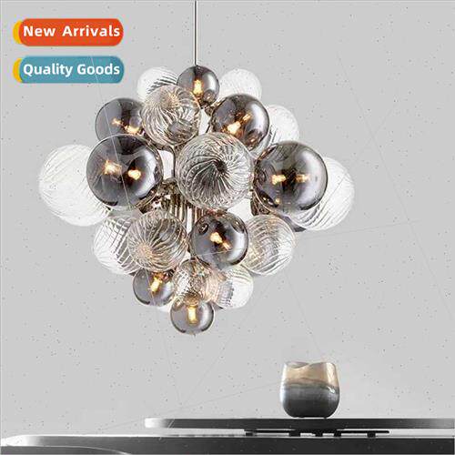 ght luxury personaly diamond gray glass bubble ball chandeli