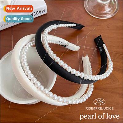 Korean  spring summer pearl hair bands large double bangs th