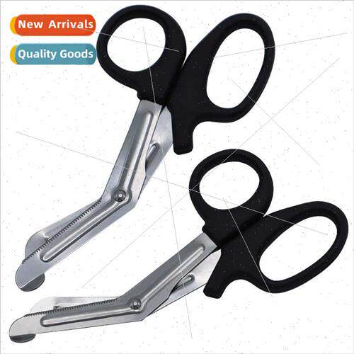 Gauze Bandage Scissors Bent Serrated Stainless Steel Outdoor