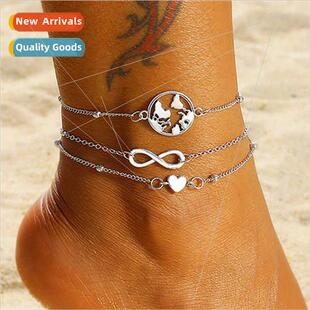 Europe Creative Fashion Retro Personalized 3 Piece Anklet Mu