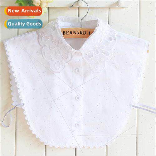 Korean fall winter cotton false collar shirt collar Organza