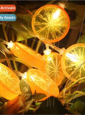 New ins lemon slice string lights girl heart room decoration