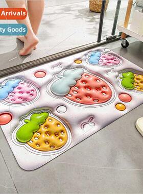 Bathroom diatome floor mats absorbent quick-drying soft floo