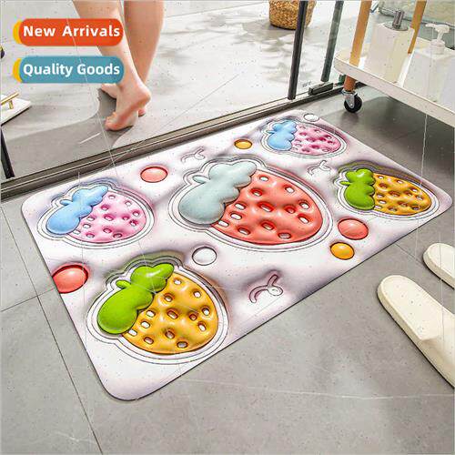 Bathroom diatome floor mats absorbent quick-drying soft floo