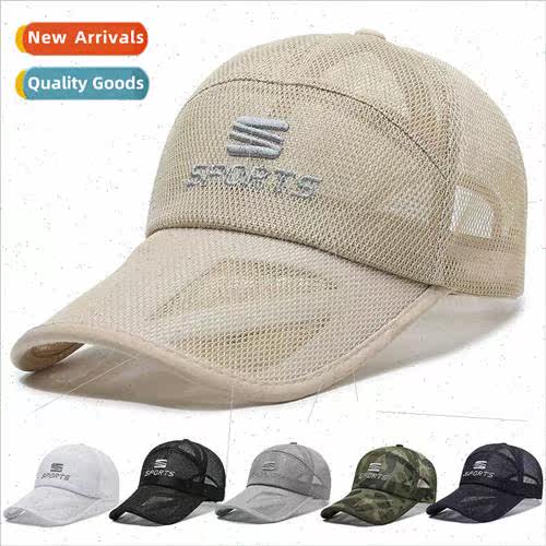 Breathable eye summer hat middle-aged men baseball cap hollo