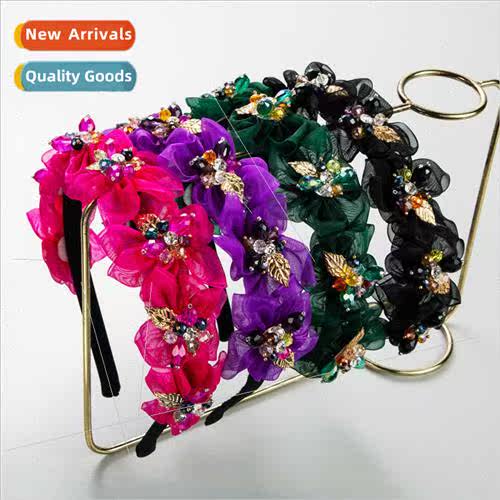 Hair bands female new fashion flower headband versatile set