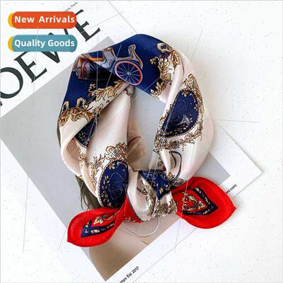 2022 new retro carriage pattern mulberry silk fashion small