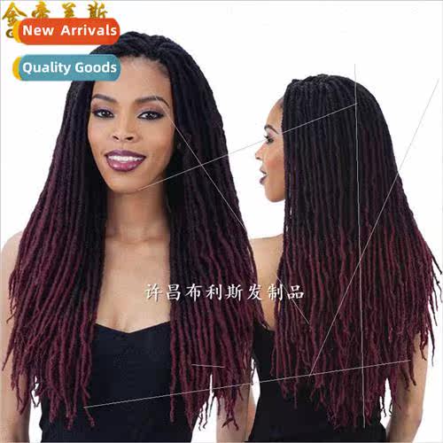 african wig women solid braids 18 inch chemical fiber dirty