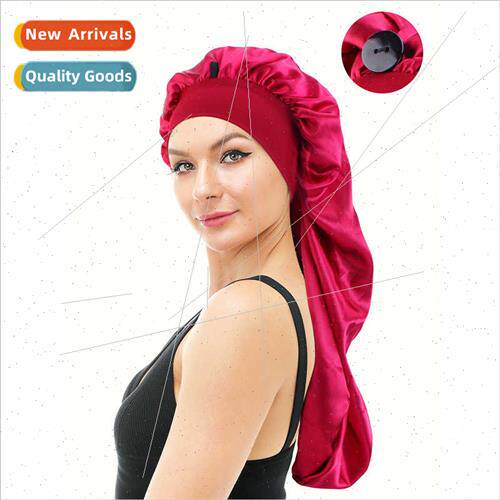 Stch wide edge long sleeping cap Pure color wh buckle long h