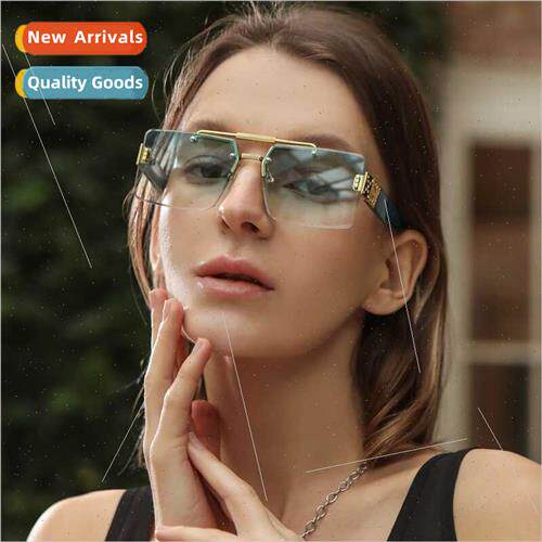 6014 double beam cut edge square sunglasses wh diamonds ndy