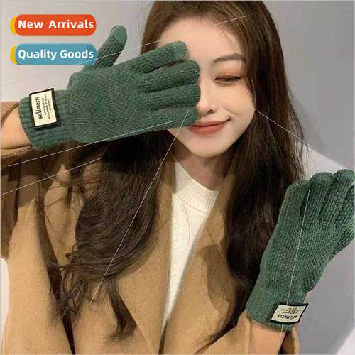 Woolen winter men touch-screen knted couples fall winter pad