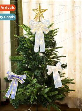 2023 new light-emting warm lights Christmas bow hanging orna