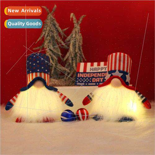 New ornament U.S. Independence Day lighted doll cute Rudolph