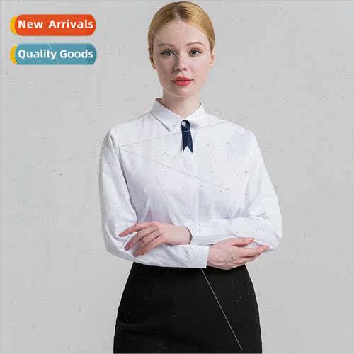 2024 Spring Autumn Women Long Sleeve Square Collar Whe Shirt