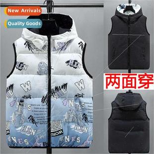 new shor vest wear sides two winter fall men cotton Down