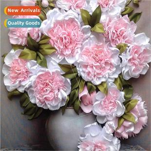 DIY Vase Thread Stch Embro Handmade New mple Cross Full