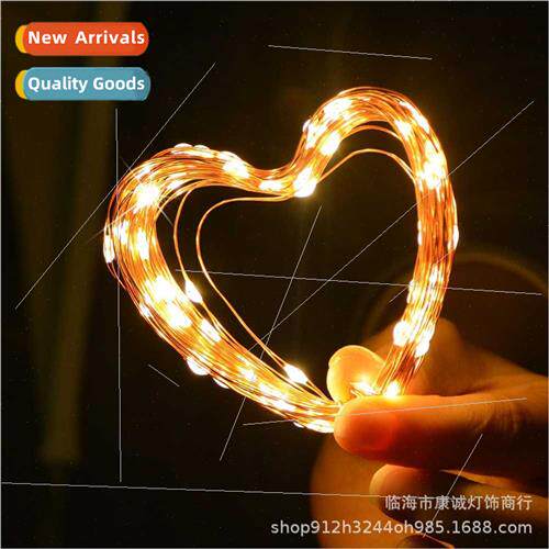 led copper wire wire lights string button battery box gift b