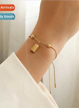 French niche jewelry pull clasp can be adjusted to size gold