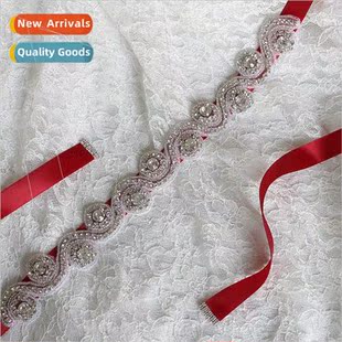 XW23 Europe Bridal Wedding Rhinestone Belt Materny Photo Dre
