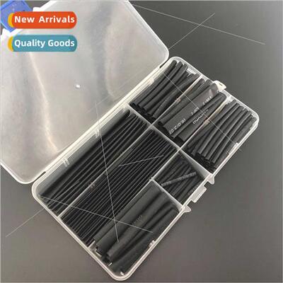 150pcs boxed heat shrinkable tubing resistant durable black