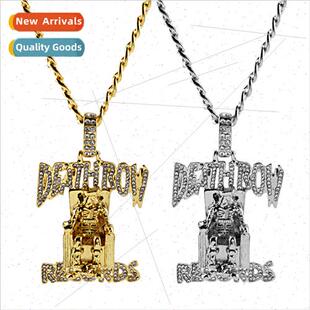 New  Hip Hop DEATHROW Prisoner Necklace Death Row Zircon Pen