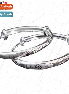 Baby silver bracelet 9999 silver baby full moon anniversary