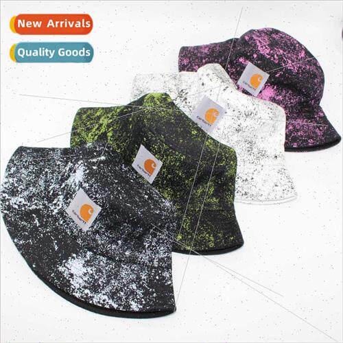 Graffi printed flat top printed fisherman hat tide basin cap