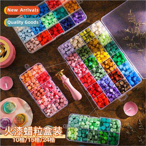 Colorful lacquer wax pellets transparent separator colorful