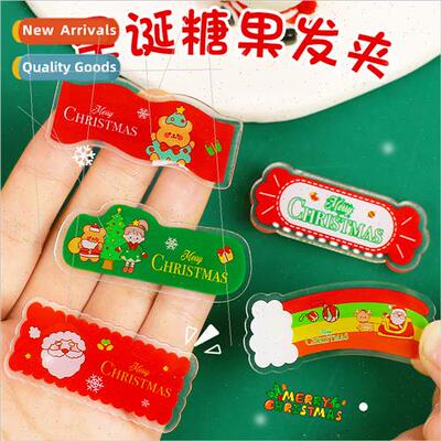 Cute Christmas hair card children cartoon acrylic small clip
