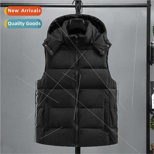 winter new down men cotton cap fall removable Vest thickened