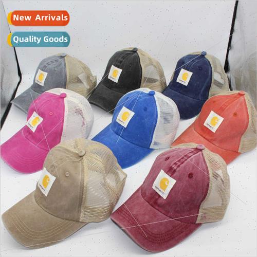 Washed do old breathable mesh cap curved brim baseball cap s