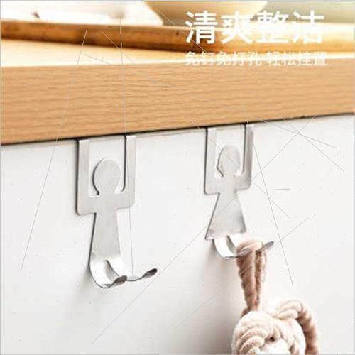 Cartoon humanoid door back hooks -marking nail-free cabinet