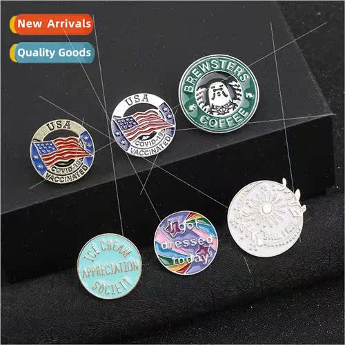 Europe creative personalized oil drop brooch unisex accessor