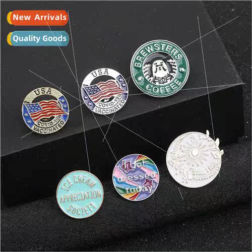Europe creative personalized oil drop brooch unisex accessor