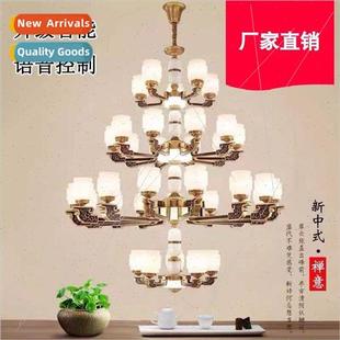 new Chinese villa Duplex chandelier building buildi large
