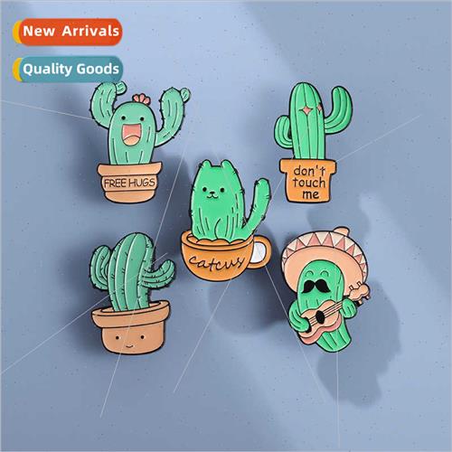 new green plant series cactus badge exquise hundred cartoon