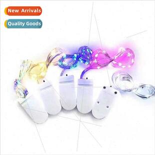 LED button light string copper wire lights battery box firef