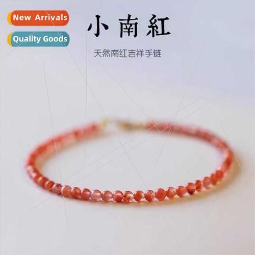 natural red agate string female 3mm very fine bracelet ice f