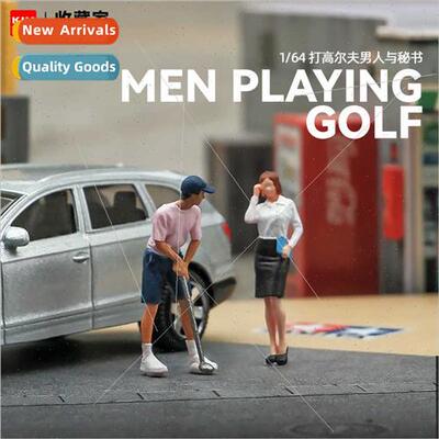 Mini golfing men 1/64 miniature mannequin model scene macro