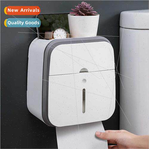 Toilet bathroom tissue box shelf home wall mounted storage a