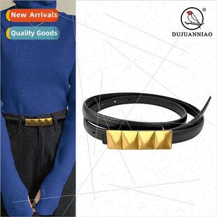 Genuine leather women belts versatile retro two layer cowhid