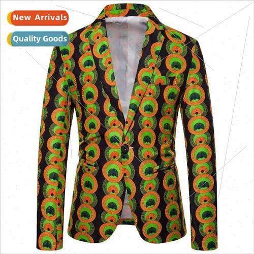 Men Jacket 2023 Autumn African Ethnic Yanhua Series Men Feat图片