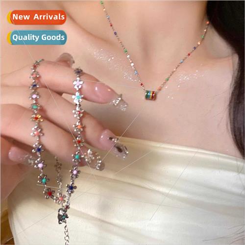 Rainbow realm garden necklace fashion collarbone chain stack